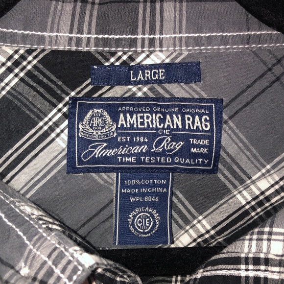 American Rag - Casual Plaid Button Down Shirt - Picture 3 of 3